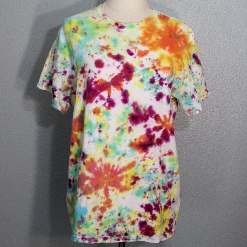 Gildan Tie Dye Tye Die Shirt Multi Colored Size Medium